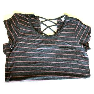 Adorable grey and pink tee